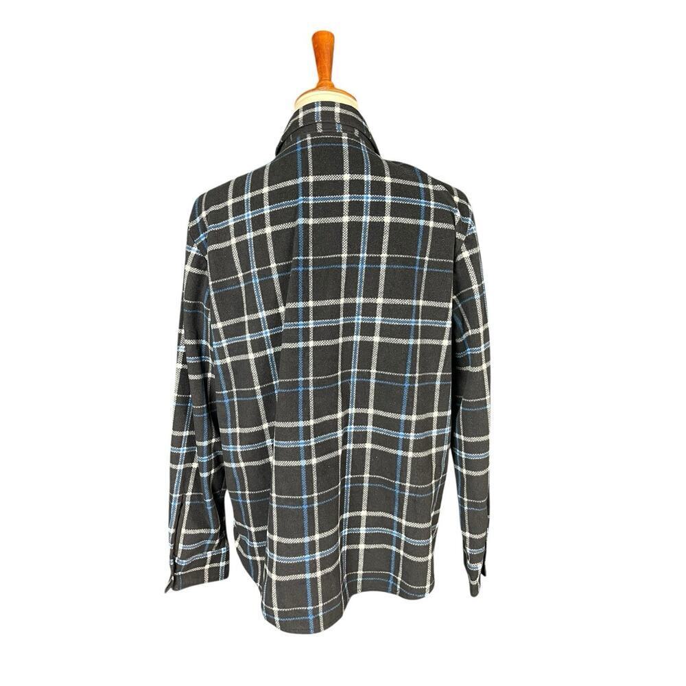 Lee Riders Flannel Shirt Black Plaid Grunge Unisex Men Size L Hipster Camp Soft - Picture 6 of 7